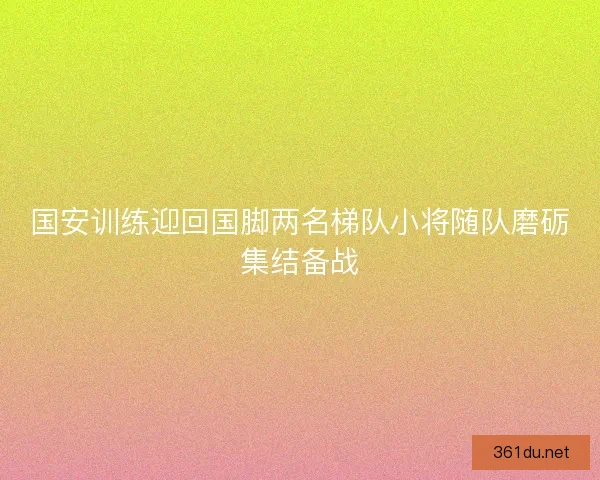 国安训练迎回国脚两名梯队小将随队磨砺集结备战
